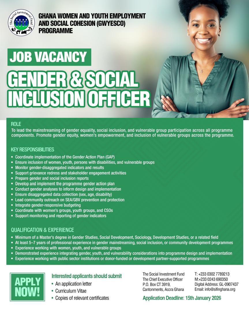 GENDER & SOCIAL INCLUSION OFFICER